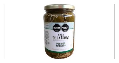 PEPINOS AGRIDULCE EN VINAGRE 800G - Casa de la Torre