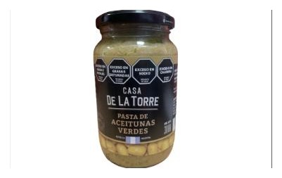 [ASAO-0109] PASTA DE ACEITUNAS VERDES 300G - Casa de la Torre