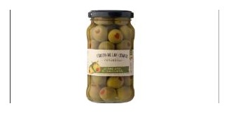 ACEITUNAS VERDES RELLENAS CON PIMIENTO MORRON 300G - Cristo de los Cerros