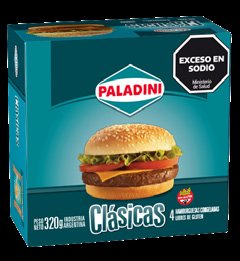 [PAL-079] Hamburguesas Clasicas x4 320g Envasado - Paladini