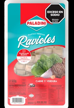 [PAL-110] Ravioles Carne y Verdura 500g Envasado - Paladini