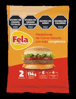 [FEL-013] Medallon de Carne Vacuna Flowpack x2 114g Envasado - Fela