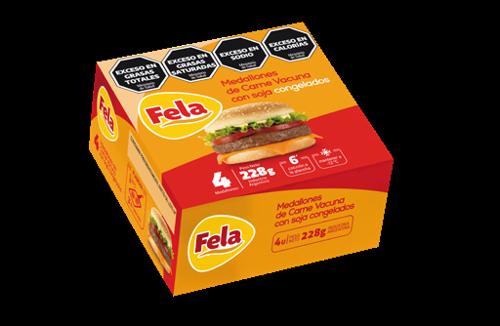 [FEL-014] Medallon de Carne Vacuna Estuche x4 228g Envasado - Fela