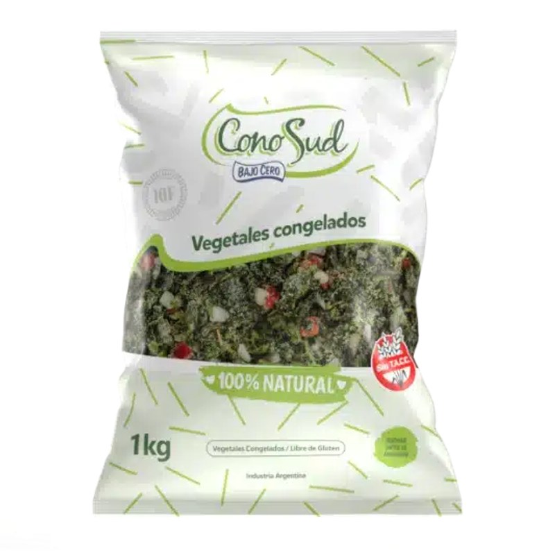[CMK-015] Mix Tarta (espinaca, morron, cebolla) IQF (caja 5x1kg) - Conosud