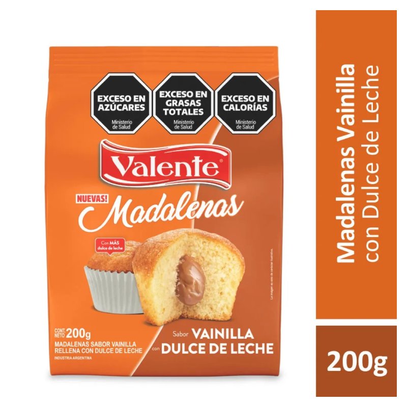 [EST-021] Madalenas Vainilla con Dulce de Leche 200g - Valente