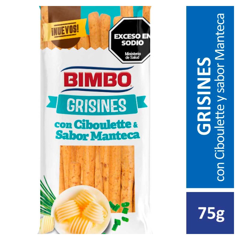 [EST-037] Grisines con Ciboulette y Sabor Manteca 75g - Bimbo