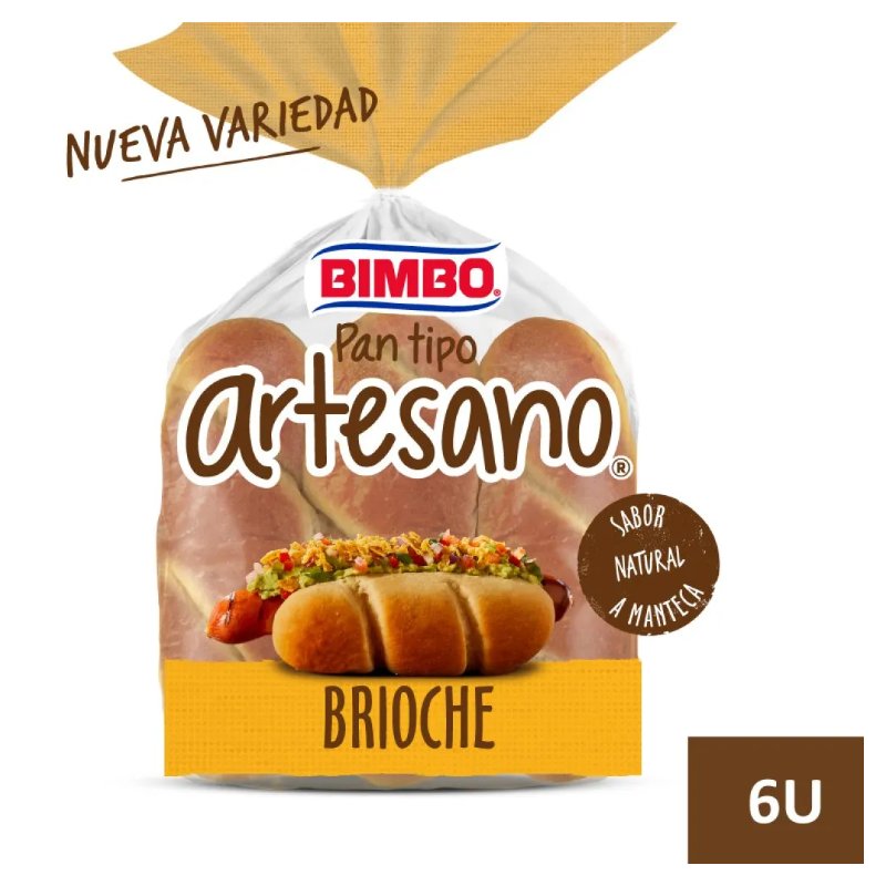 [EST-049] Pan de Panchos Artesano Brioche 6x240g - Bimbo