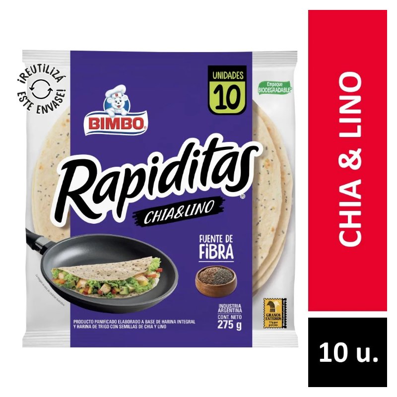 [EST-063] Rapiditas Chia y Lino 220g - Bimbo