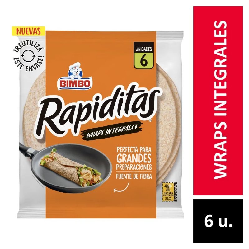 [EST-065] Rapiditas Wraps Integrales 470g - Bimbo