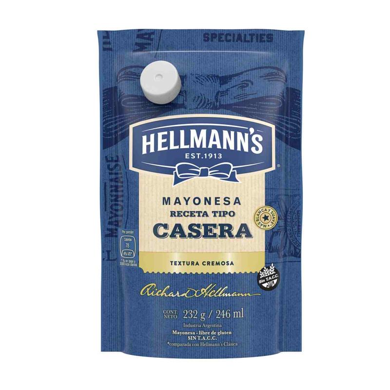 Mayonesa Hellmanns Tipo Casera Doypack 232g