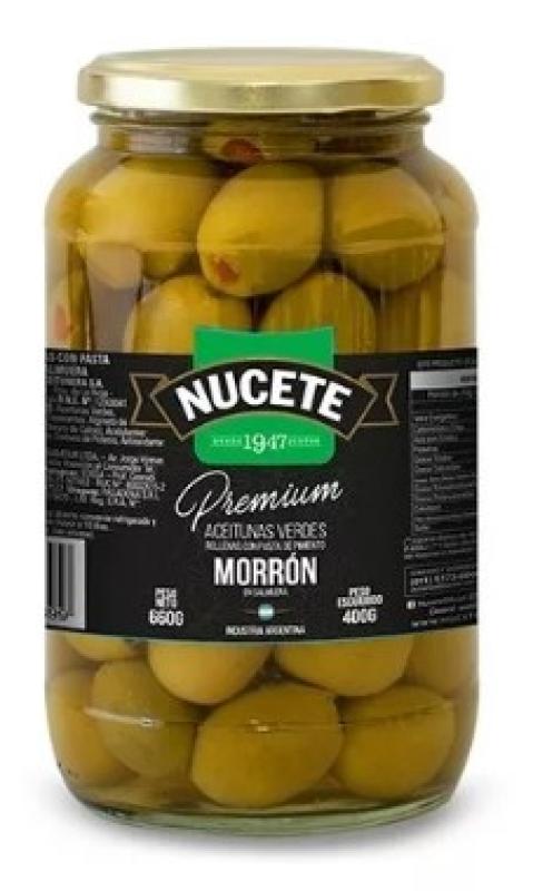 Aceituna Nucete Rellena Premium Frasco 660g