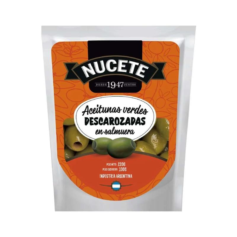 Aceituna Nucete Verde Descarozada Doypack 220g